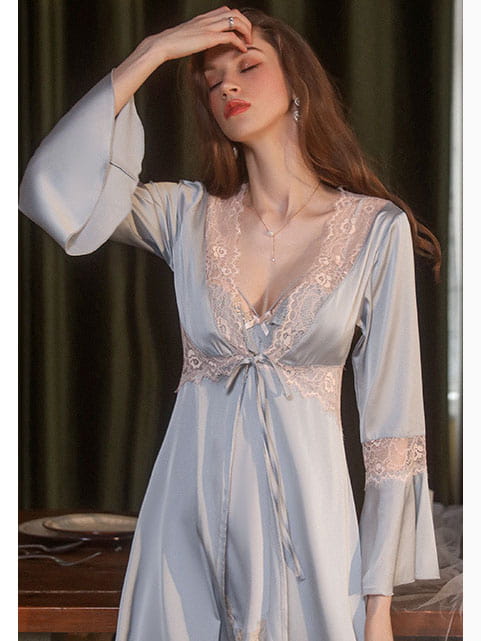 Backless Camisole Robe Set