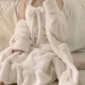 Elevate your lounge wear collection with our Coral Velvet Camisole Robe Set, the epitome of comfort and style.