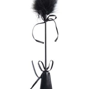 Unleash your desires with the Feather Lingerie Riding Crop, an essential addition to your collection of intimate accessories.