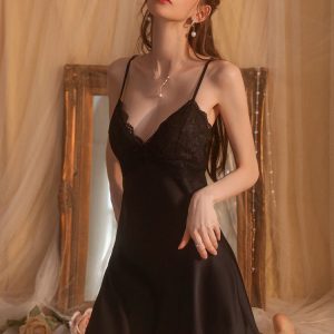 A sexy and comfortable Lace V neck Nightdress