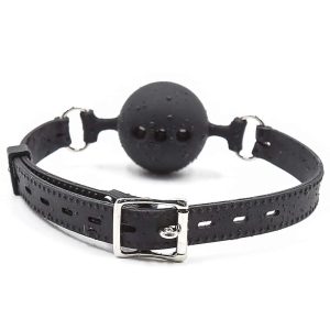 Explore the thrilling world of sensory play with our SM Lingerie Silicone Ball Gag, designed for those who wish to add excitement and restraint to their intimate moments.