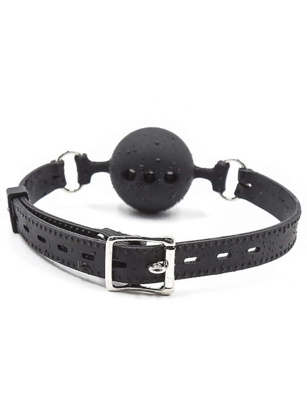 Explore the thrilling world of sensory play with our SM Lingerie Silicone Ball Gag, designed for those who wish to add excitement and restraint to their intimate moments.