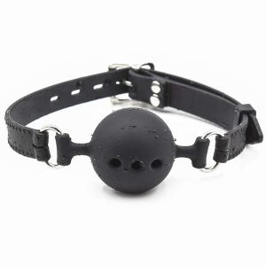 Explore the thrilling world of sensory play with our SM Lingerie Silicone Ball Gag, designed for those who wish to add excitement and restraint to their intimate moments.