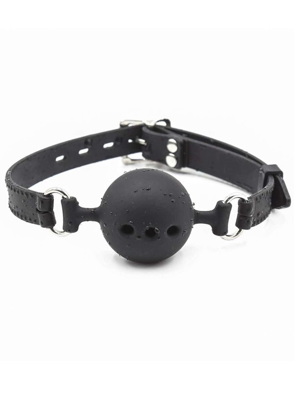 Explore the thrilling world of sensory play with our SM Lingerie Silicone Ball Gag, designed for those who wish to add excitement and restraint to their intimate moments.