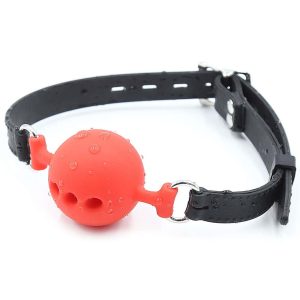 Explore the thrilling world of sensory play with our SM Lingerie Silicone Ball Gag, designed for those who wish to add excitement and restraint to their intimate moments.