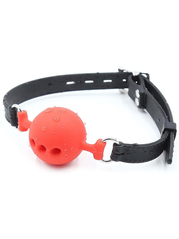 Explore the thrilling world of sensory play with our SM Lingerie Silicone Ball Gag, designed for those who wish to add excitement and restraint to their intimate moments.