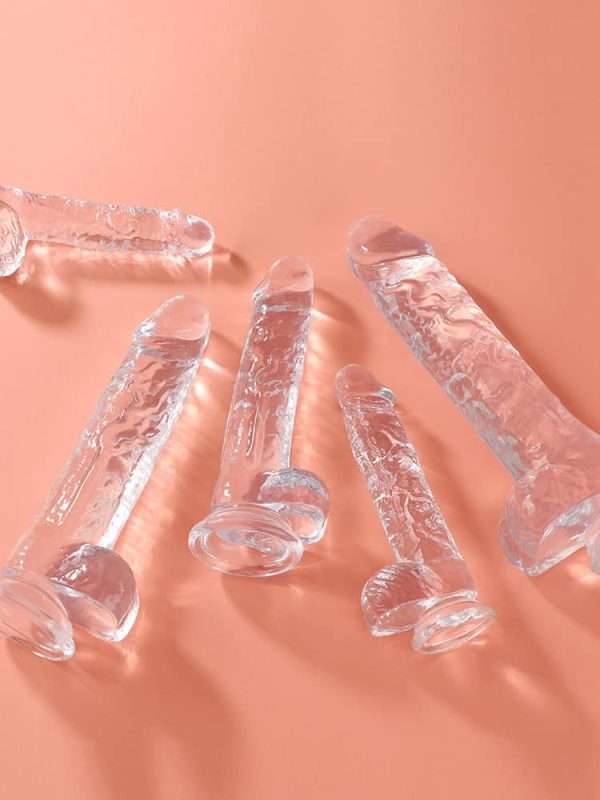 Vertical Crystal Transparent Dildo