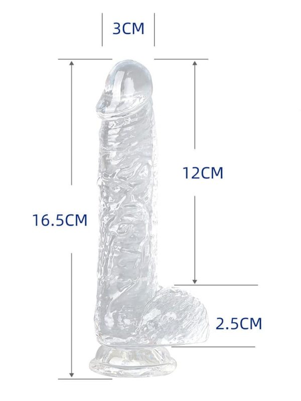Vertical Crystal Transparent Dildo