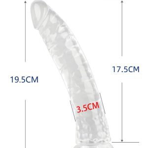 Curved Crystal Transparent Dildo