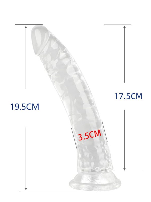 Curved Crystal Transparent Dildo