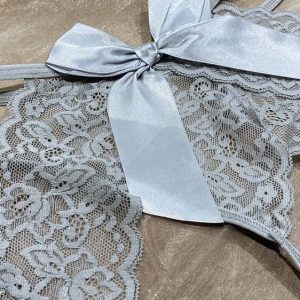 Plus Size Lace Crotchless Pants