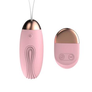 Small-Whale-Wireless-Vibrator Egg wireless vibrator with textured floral patterns for added stimulation and aesthetic appeal