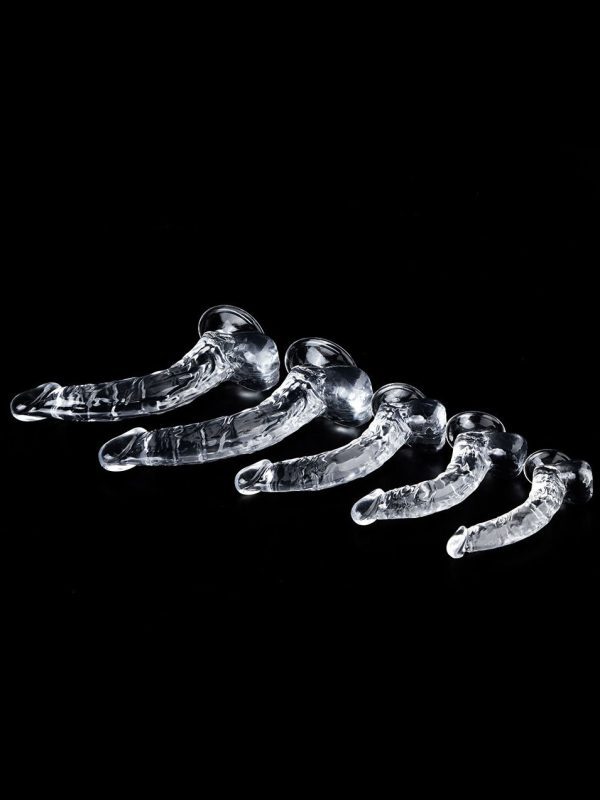 Upturned Transparent Dildo