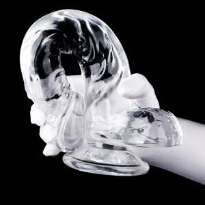 Upturned Transparent Dildo