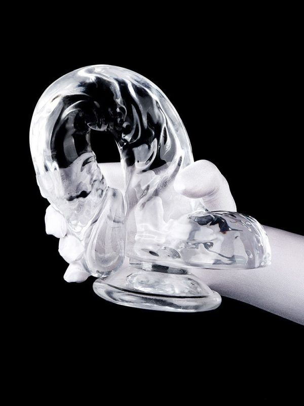 Upturned Transparent Dildo
