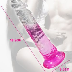 Gradient Color Transparent Dildo