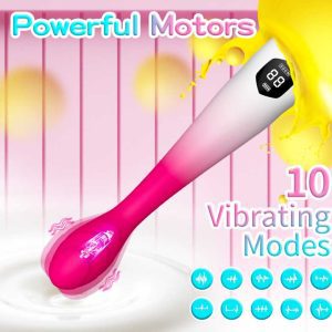 Bilongo-Clitoral-Vibrator-02 Pink and white gradient clitoral vibrator with a sleek design