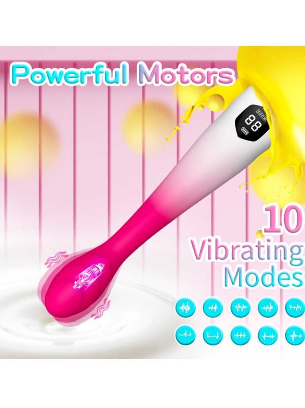 Bilongo-Clitoral-Vibrator-02 Pink and white gradient clitoral vibrator with a sleek design