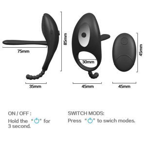 Black Knight Waterproof Vibrator-02 Black unisex vibrator designed for shared pleasure and satisfaction