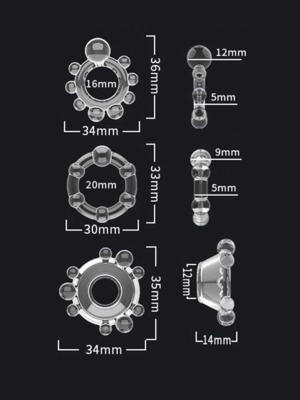 Clear C-Rings (3 pack)-01 Clear C-Rings (3 pack)