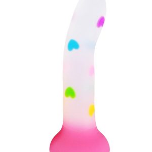 Introducing the Colorful Heart Dildo, a delightful fusion of vibrant colors and innovative design that enhances your intimate experiences.