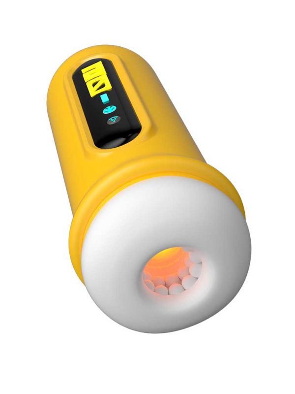 Yellow shell masturbator designed for vibrant pleasure and unique experiences
