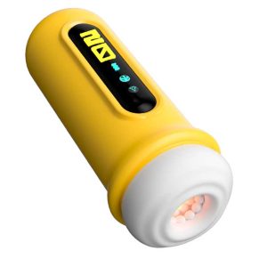Yellow shell masturbator designed for vibrant pleasure and unique experiences