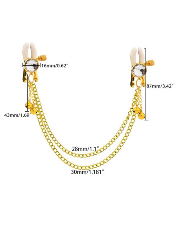 Flower Nipple Grips With Chain