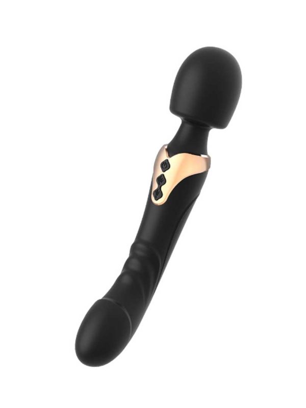 Gold Necktie Vibrator-BLACK Introducing the Gold Necktie Vibrator, a luxurious and versatile addition to your intimate collection.