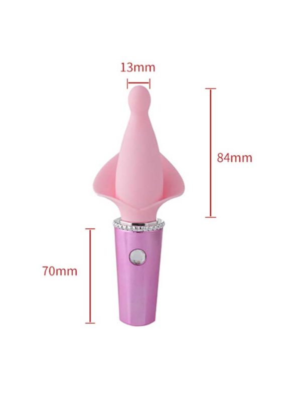 I'm-Queen-Clitoral-Vibrator-01 Pink clitoral vibrator with a smooth and ergonomic design