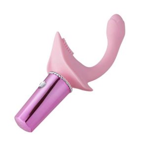 I'm-Queen-Clitoral-Vibrator-#3 Pink clitoral vibrator with a smooth and ergonomic design