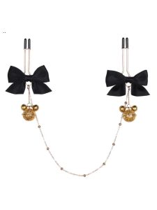 Elevate your intimate wardrobe with our Nipple Grips With Bell Chain, a perfect blend of elegance and playful charm.