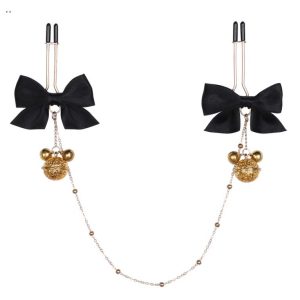 Elevate your intimate wardrobe with our Nipple Grips With Bell Chain, a perfect blend of elegance and playful charm.