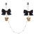 Elevate your intimate wardrobe with our Nipple Grips With Bell Chain, a perfect blend of elegance and playful charm.