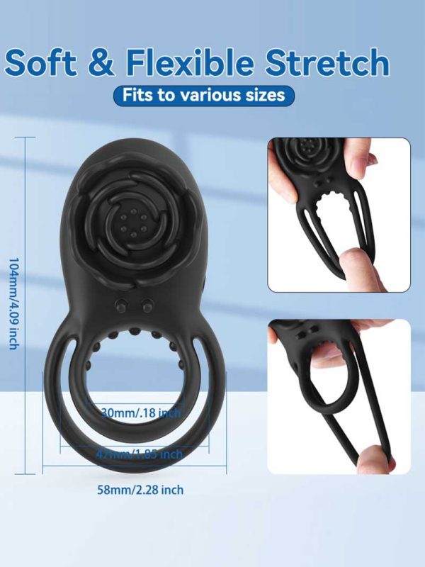 Rose-Cock-Rings-01 Rose-shaped vibrating cock ring designed for enhanced pleasure and intimacy