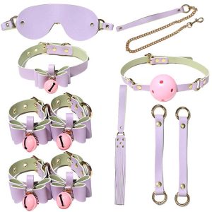 The Bell Bow Bondage Set - 8 Pcs is the perfect blend of playful elegance and functional design, ideal for both beginners and experienced bondage enthusiasts.