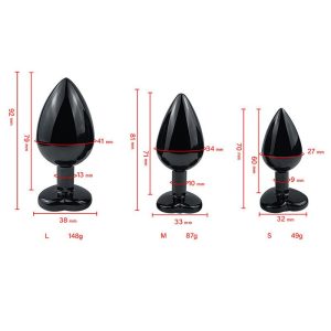 Black Heart-shaped Anal Plug
