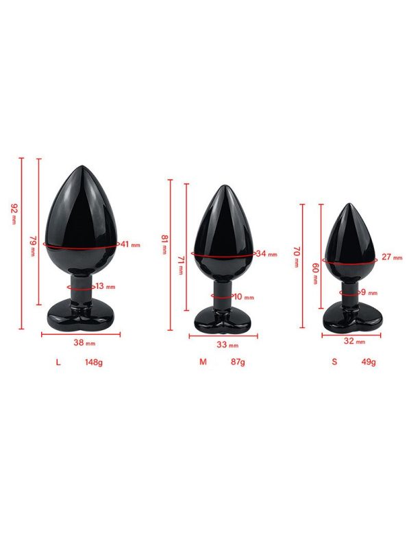 Black Heart-shaped Anal Plug