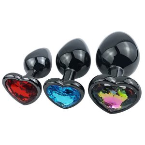 Black Heart-shaped Anal Plug