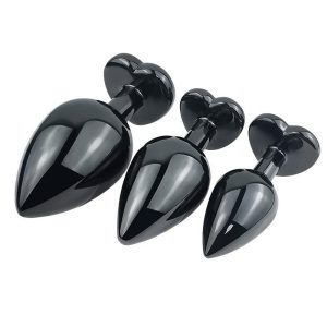 Black Heart-shaped Anal Plug
