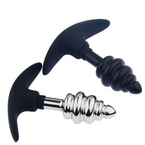 Anal plug with a Black silicone base or suction cup