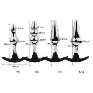 Anal plug with a Black silicone base or suction cup