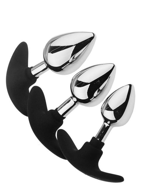 Anal plug with a Black silicone base or suction cup
