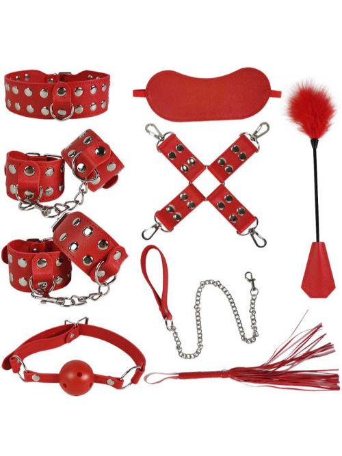 Unleash your desires with the Charm Bondage Set - 9 pcs, designed for those seeking to explore the exhilarating world of bondage with both style and safety.