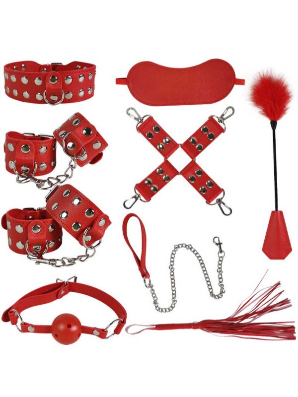Charm Bondage Set-9 pcs Unleash your desires with the Charm Bondage Set - 9 pcs, designed for those seeking to explore the exhilarating world of bondage with both style and safety.