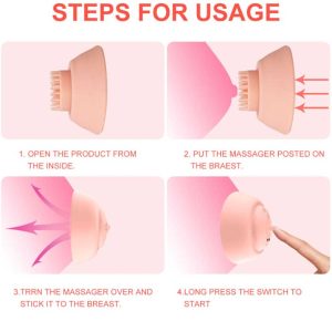 Round remote control vibrator designed for breast stimulation