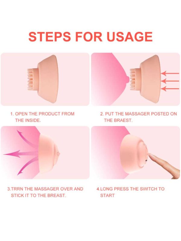 Round remote control vibrator designed for breast stimulation