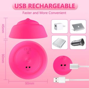 Round remote control vibrator designed for breast stimulation