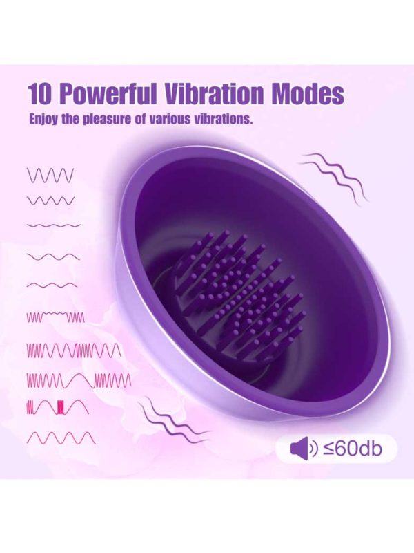 Round remote control vibrator designed for breast stimulation