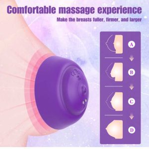 Round remote control vibrator designed for breast stimulation